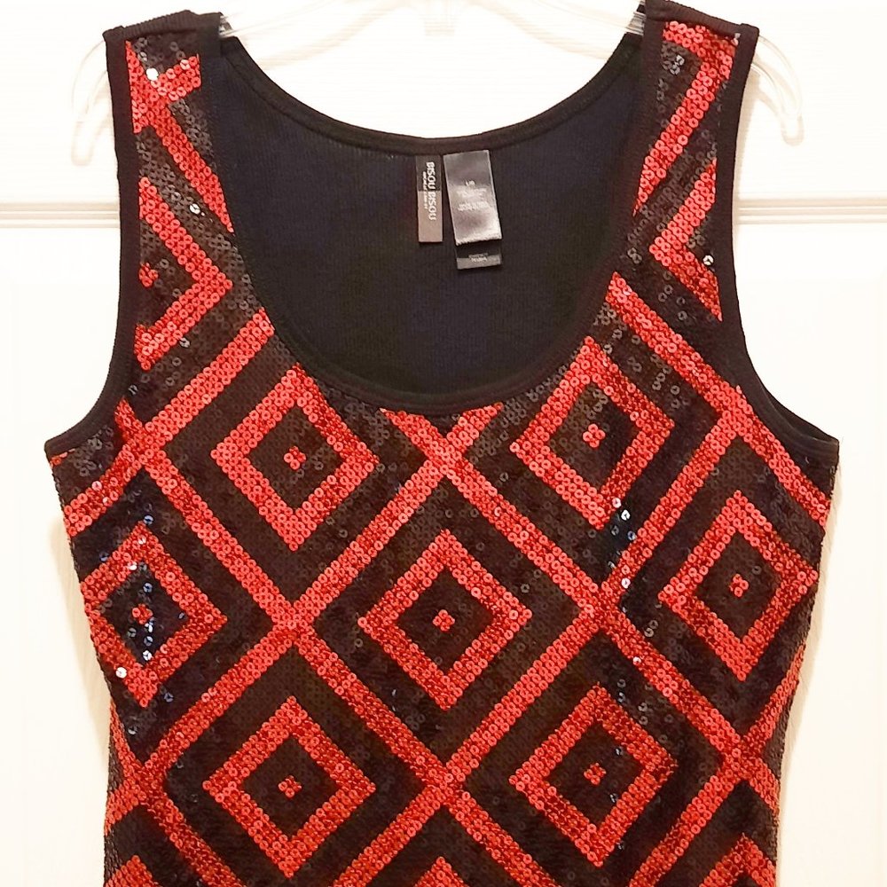Black and Red Sequined Tank (worn once)